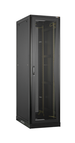 картинка Серверный шкаф 19", 42U, перфорированные двери, цельнометалические стенки, Ш800хВ2101хГ1000мм, в разобранном виде, черный 