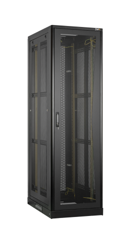 картинка Серверный шкаф 19", 42U, перфорированные дверь и стенки, Ш600хВ2101хГ1000мм, в разобранном виде, черный 