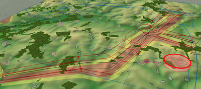 Пример маршрута подхода зональной навигации