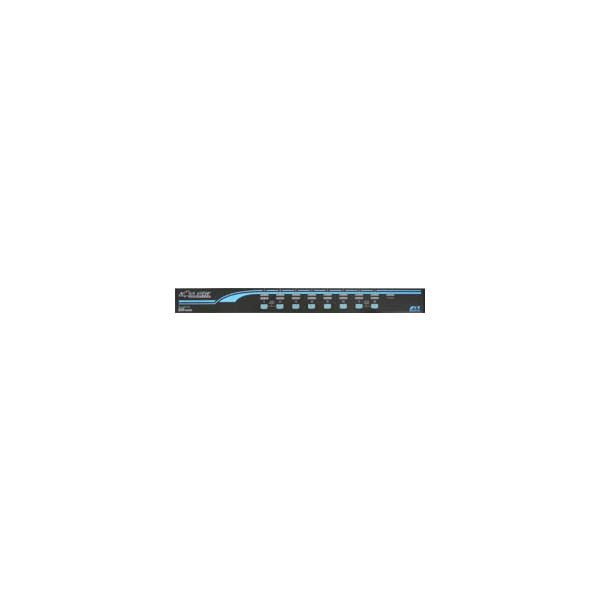 картинка KVM переключатель REXTRON стоечный (19") 8-портовый, USB(1 в 2) или PS/2(1 в 3), консоль VGA+USB, кабель и крепление в стойку в комплекте [UCNV108DRBC] 