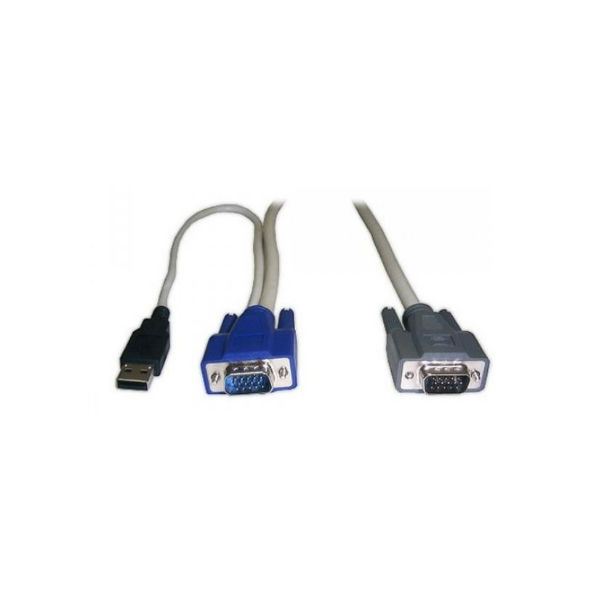 картинка Кабель REXTRON для KVM переключателей 2-в-1, USB-A, D-Sub 15-pin (M-M),  для FIPS, UNIP, EUC, 5м [CBD(M)500UH] 