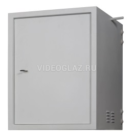картинка Настенный двухсекционный  шкаф 19", 15U, металлическая дверь, промышленный, степень защиты IP55, Ш600хВ771хГ600мм, серый. 