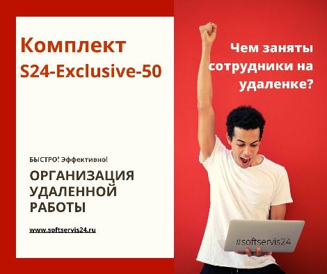 картинка Комплект S24-Exclusive-50  - перевод на  удаленную  работу  компании до 50 человек.  