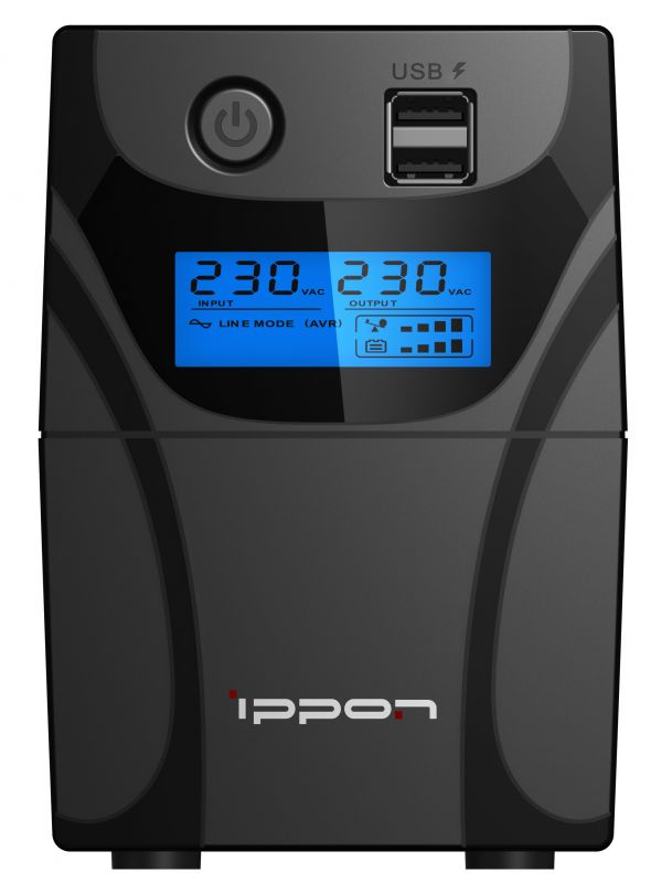 картинка ИБП Ippon Back Power Pro II 800 black [1030309] 