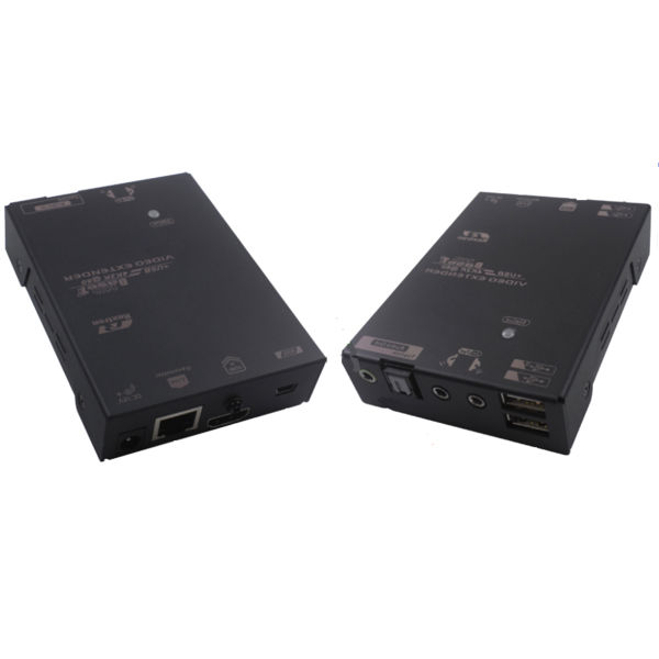 картинка Удлинитель KVM REXTRON 4K UHD HDBaseT (HDMI+Serial+IR+USB2.0+Аудио+LAN),по кабелю  CAT6A, 1080p@100M , 4K@100M, USB Host / Slave Selector ( POH питание от TX к RX) [EVBMUN-M2210] 