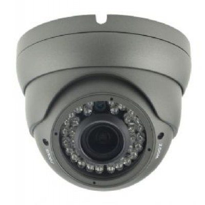 картинка IP видеокамера AlfaVision - AV-IPWD209V-IR PoE Black - 2Мп уличная купольная антивандальная, объектив варифокальный f=2,8-12мм, ИК - 25м 